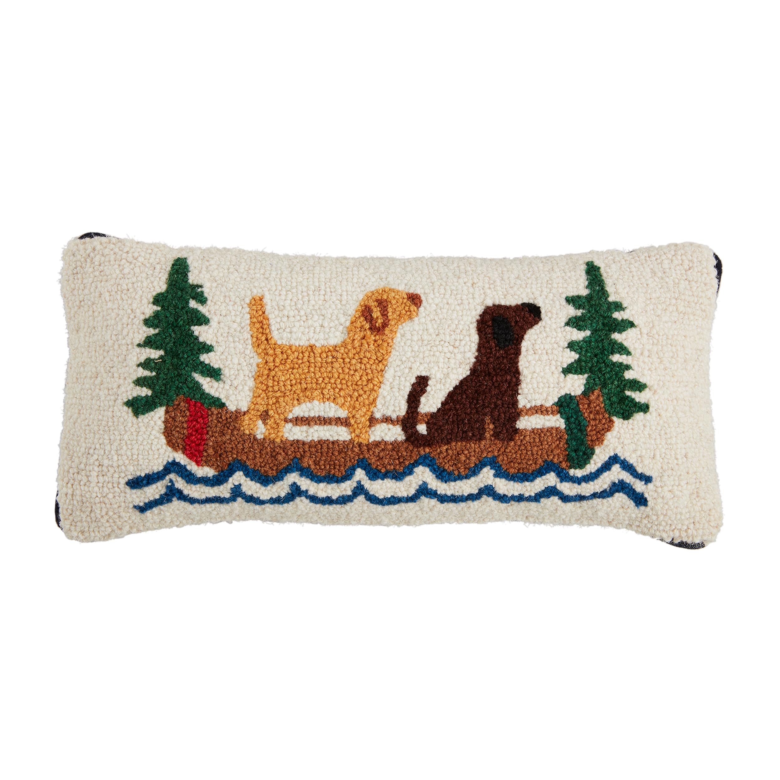 Mud Pie Dogs In Canoe Pillow